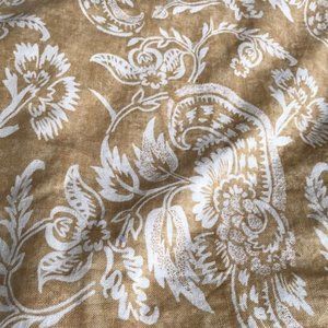 Pottery Barn 2 Curtain Curtains Panels, 2 Pillow Cases Retired Mustard Floral